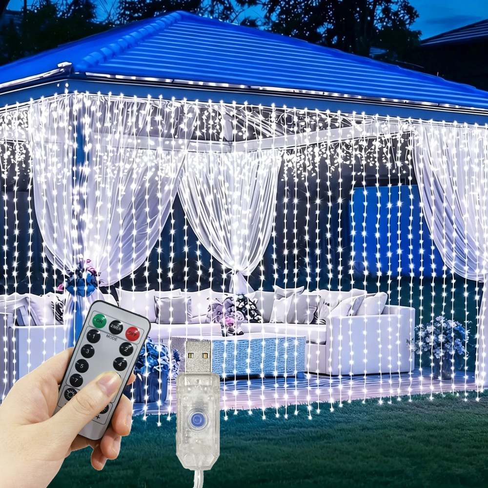 Fairy Light Curtain - 3/4/6m Fairy Lamp with 8 Mode