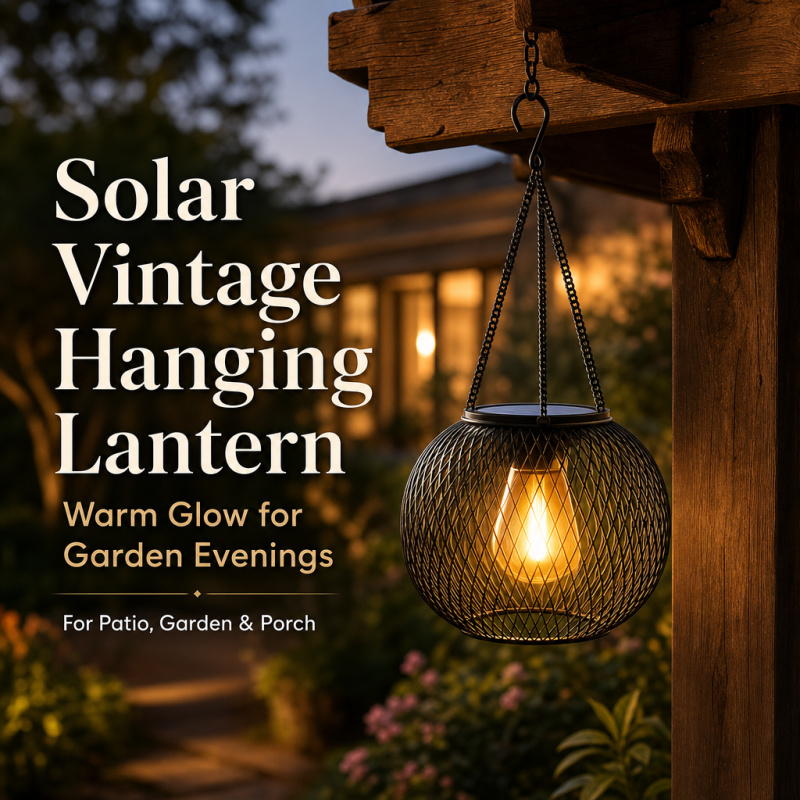 String Light Outdoor - Solar Powered LED Hanging Floor Lamp