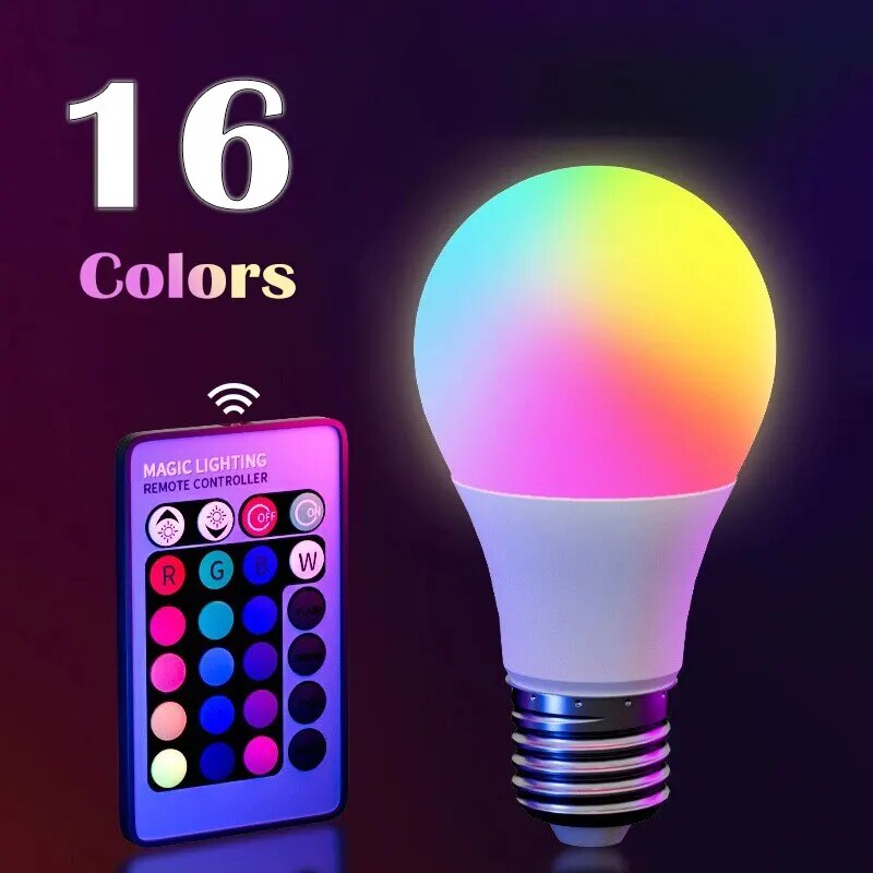 Colour Changing Bulb - 16 Colors RGB Bulb LED Multicolor