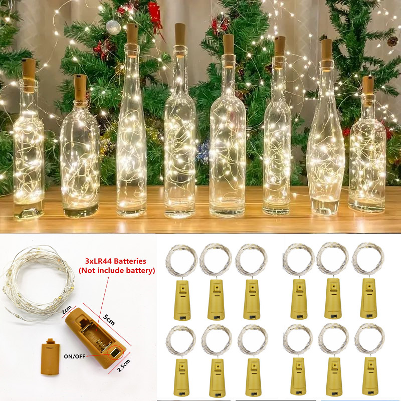 Decor Lighting Cork - 6pcs 20led Wine Bottle with Cork