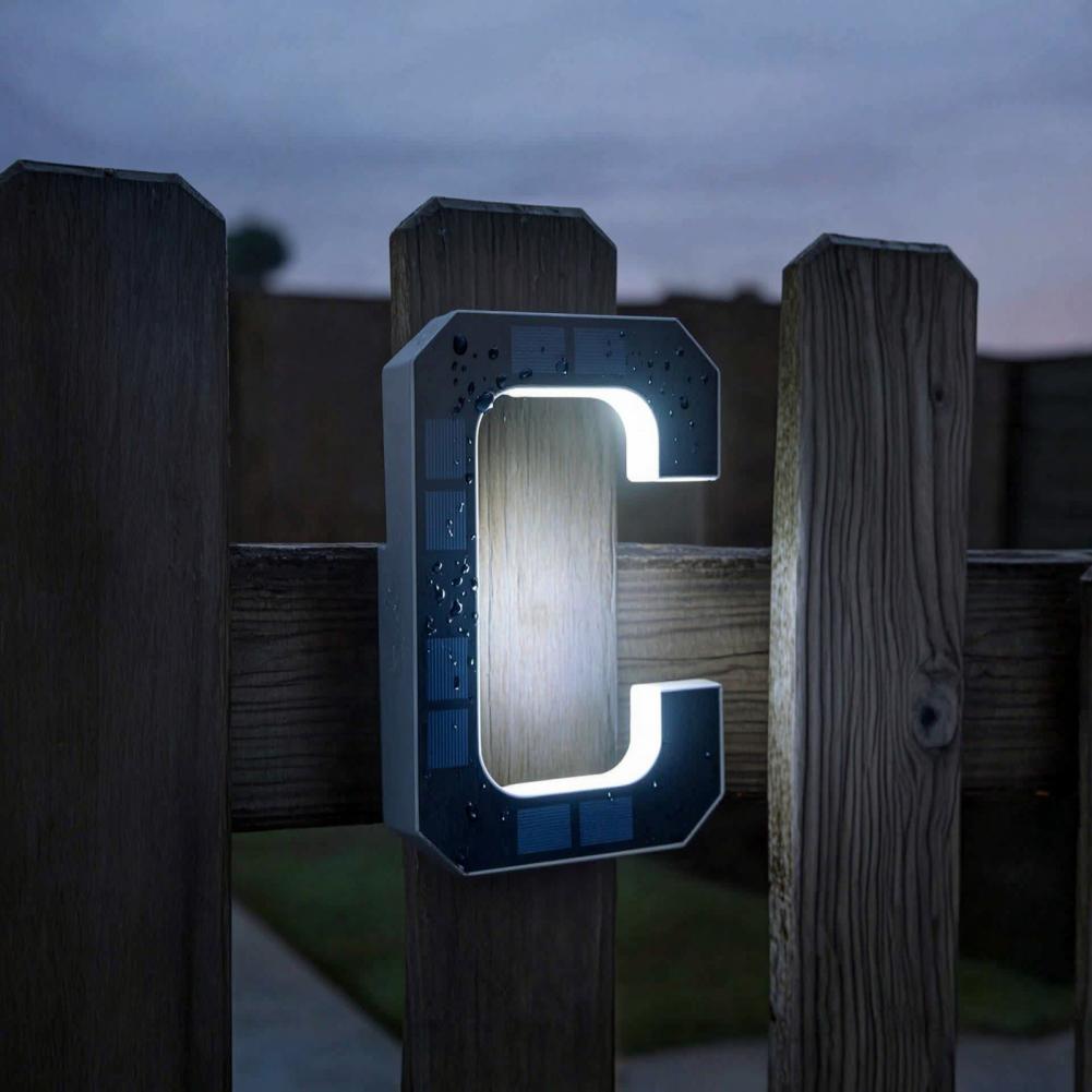 Lighting Decor House - Solar Address Number Sign, LED Lighted