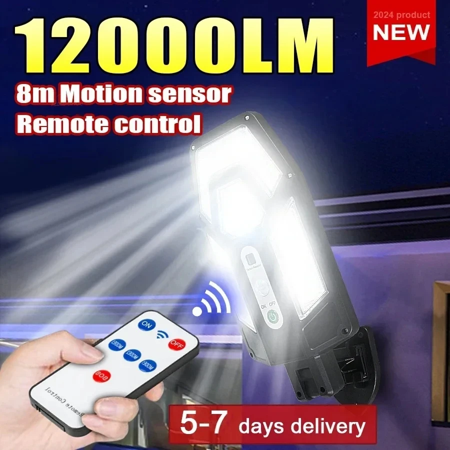 String Light Outdoor - 12000LM Powerful Solar Wall Lamp with