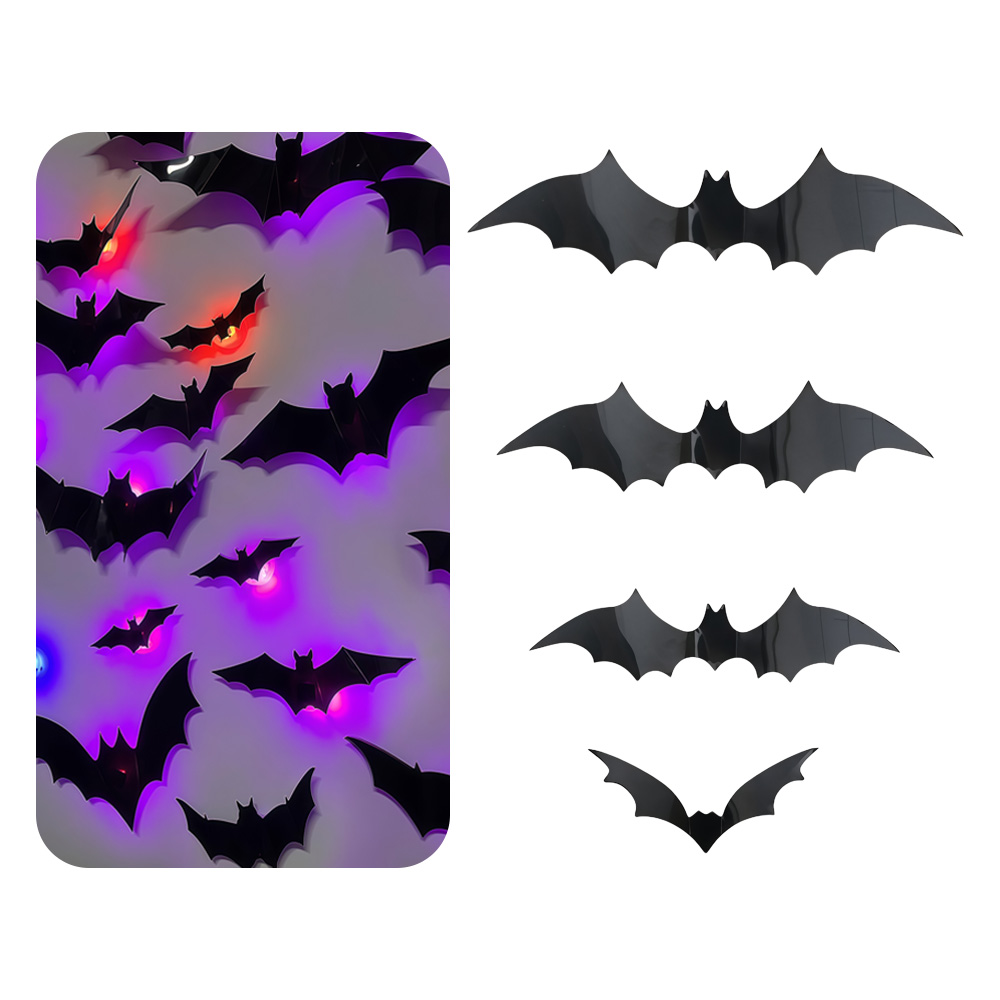 Lighting Decor House - Halloween 3D Bat Wall Stickers with