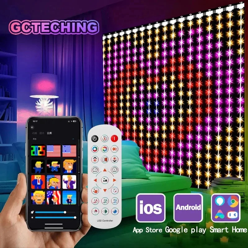 Fairy Light Curtain - 400LED Smart Curtain Lights Bluetooth App
