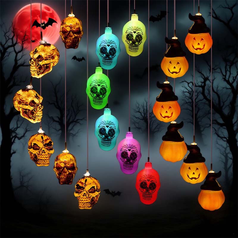 Lighting Decor House - Halloween Solar Skull Ghost String Lights