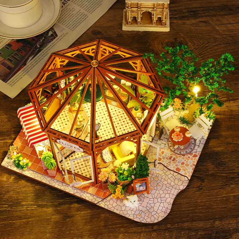 Lighting Home Decor Products - DIY Wooden Miniature Model Kit Flower