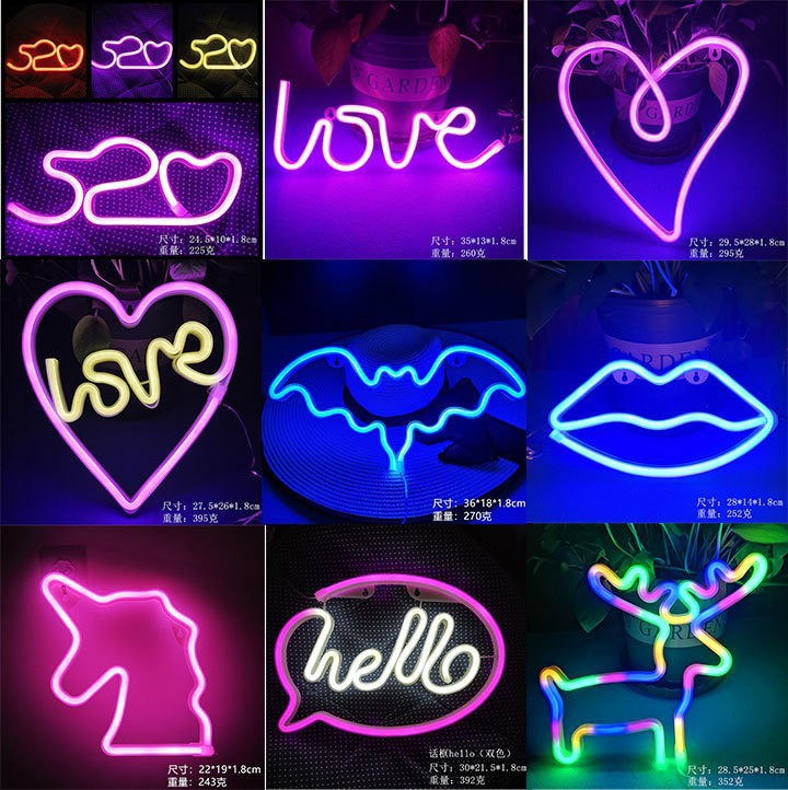 Pendant Lighting Christmas Decor - Custom LED Neon Sign with USB/Battery