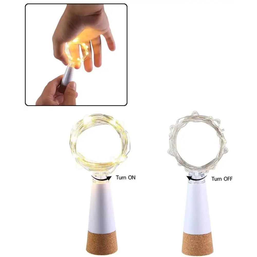 20 LEDs Cork Bottle Fairy Ligh - огляд і ціна Decor Lighting Cork