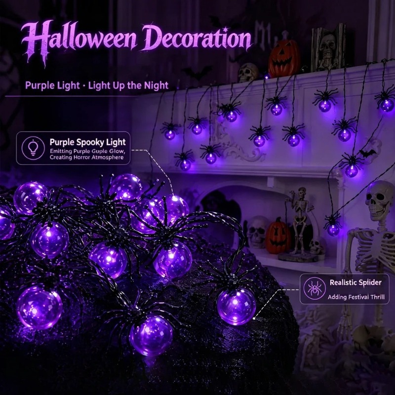 Battery Powered Spider LED Str - огляд і ціна String Light Outdoor