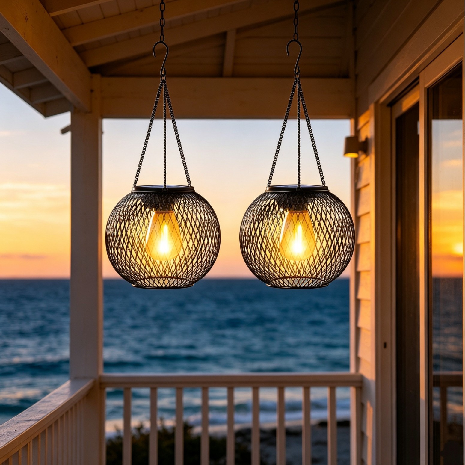 Solar Powered LED Hanging Floo - огляд і ціна String Light Outdoor