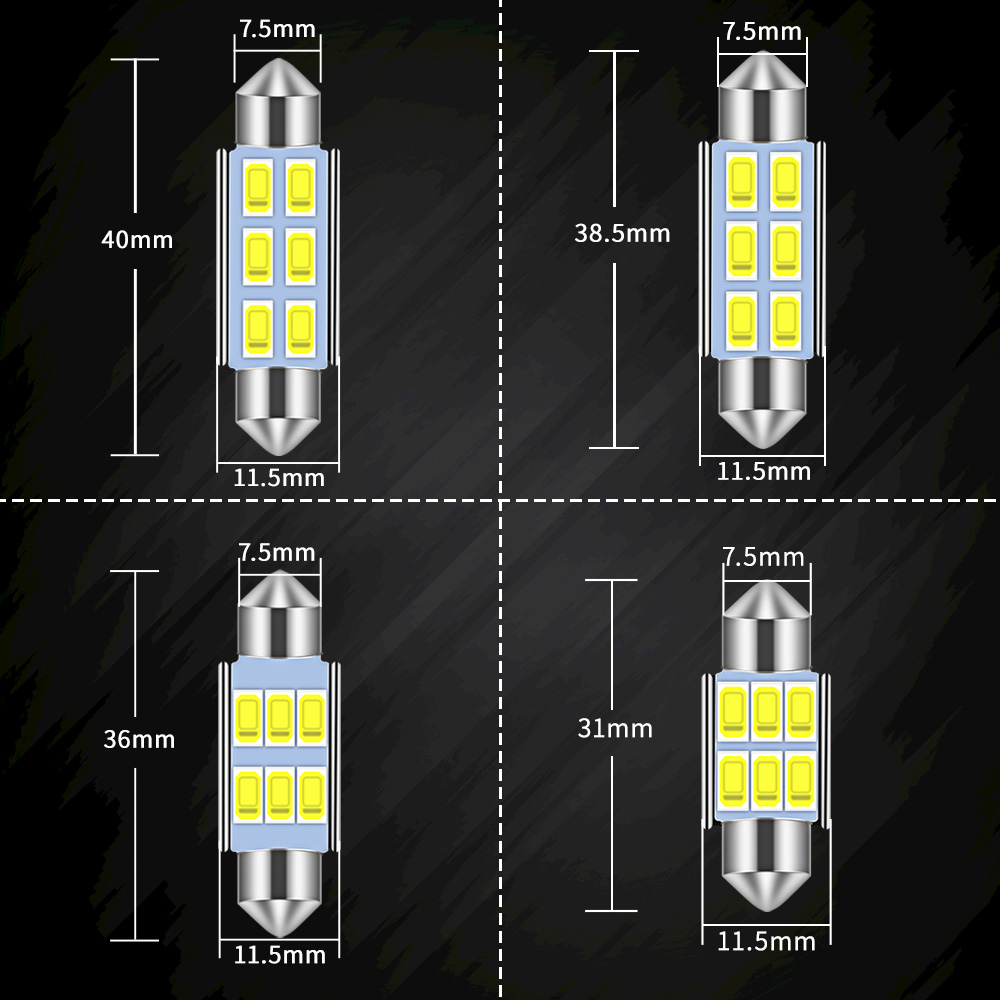 4Pcs C5W Led Car Festoon-31mm  - огляд і ціна Colour Changing Bulb