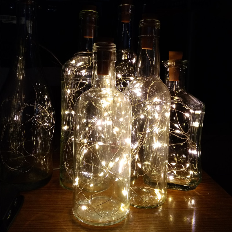 6pcs 20led Wine Bottle with Co - огляд і ціна Decor Lighting Cork