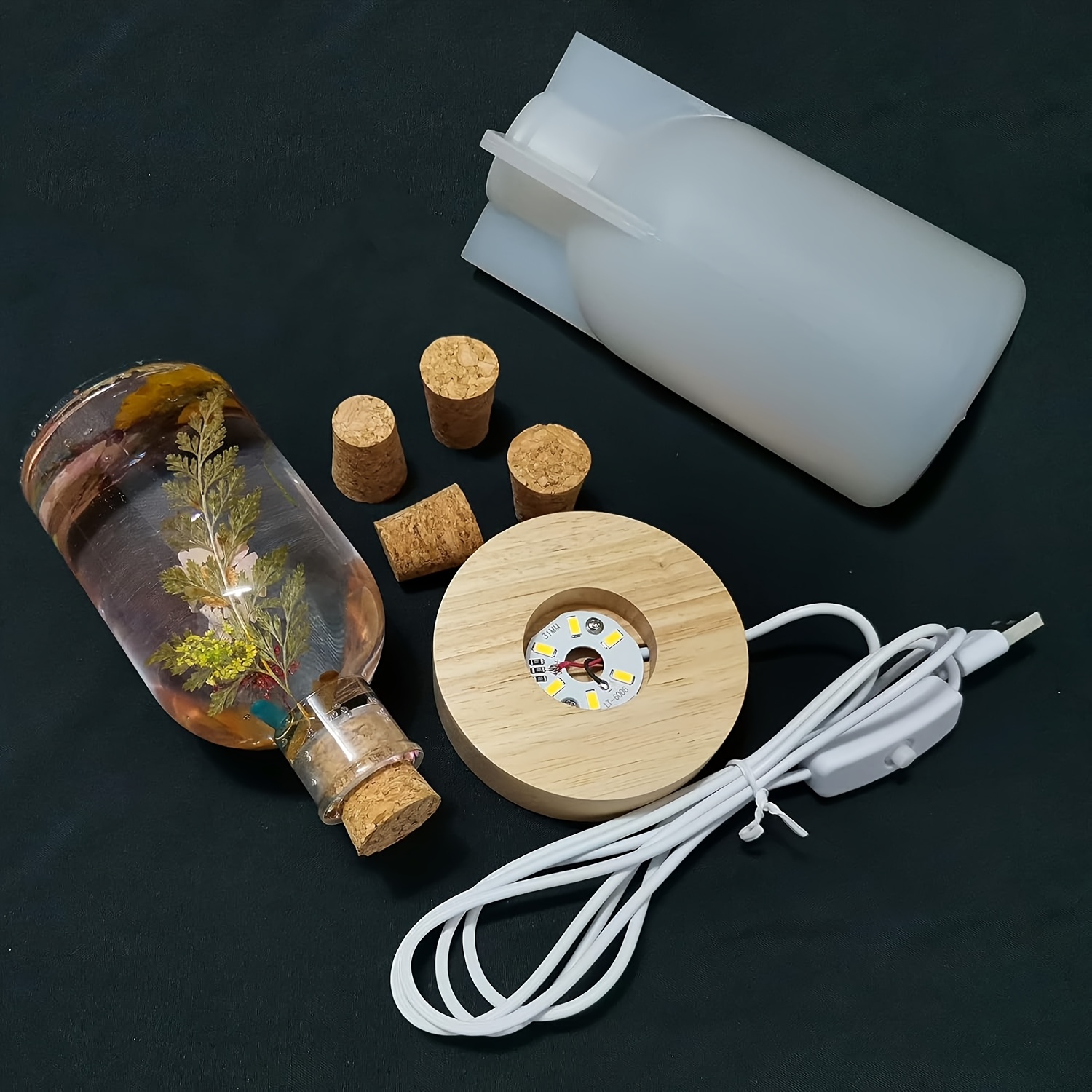Drift Bottle Light Resin Mold  - огляд і ціна Decor Lighting Cork