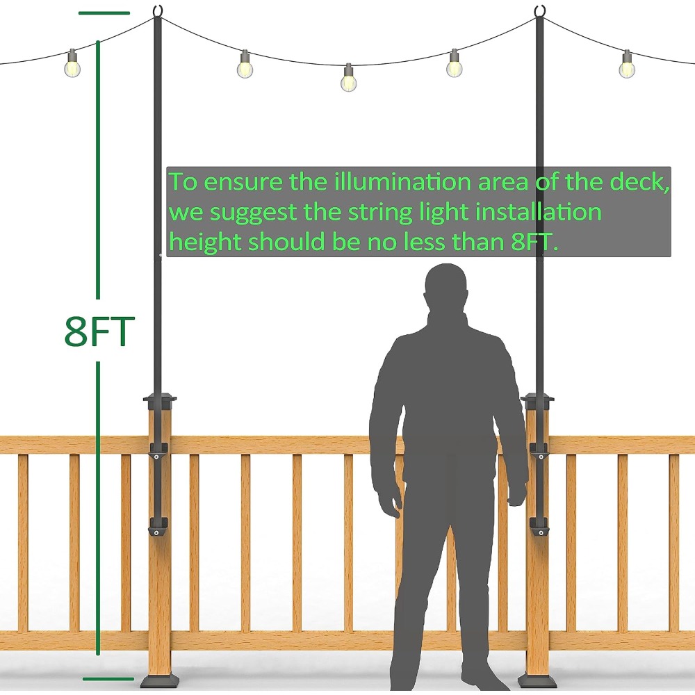 2 pack string light poles - st - огляд і ціна String Light Outdoor