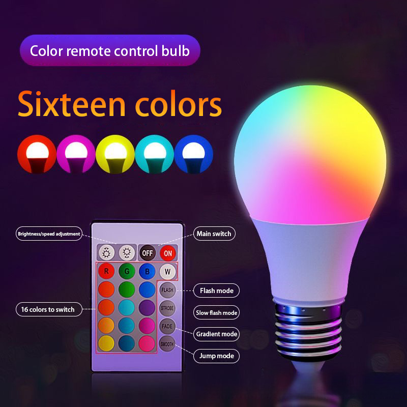 E27 220V 16 Colors RGB Bulb LE - огляд і ціна Colour Changing Bulb