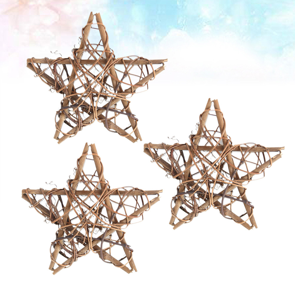 3Pcs Five-Pointed Star Rattan  - огляд і ціна Pendant Lighting Christmas Decor
