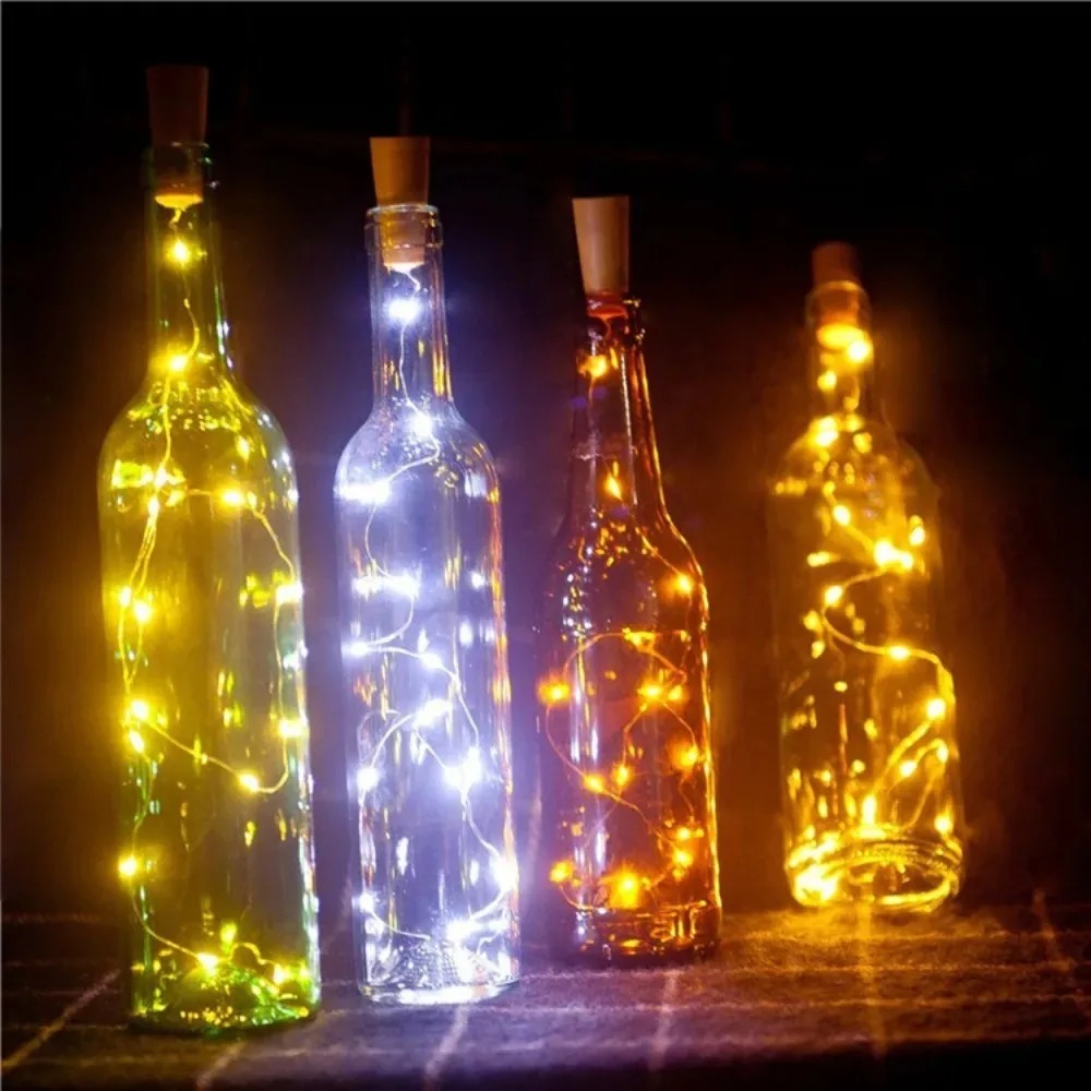 10PCS Wine Bottle LED Lights C - огляд і ціна Decor Lighting Cork