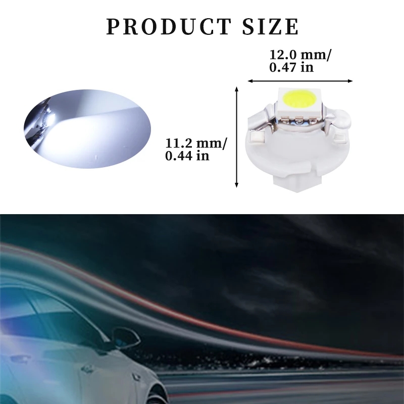 10Pcs 12V 7 Colors B8.4 Brand  - огляд і ціна Colour Changing Bulb