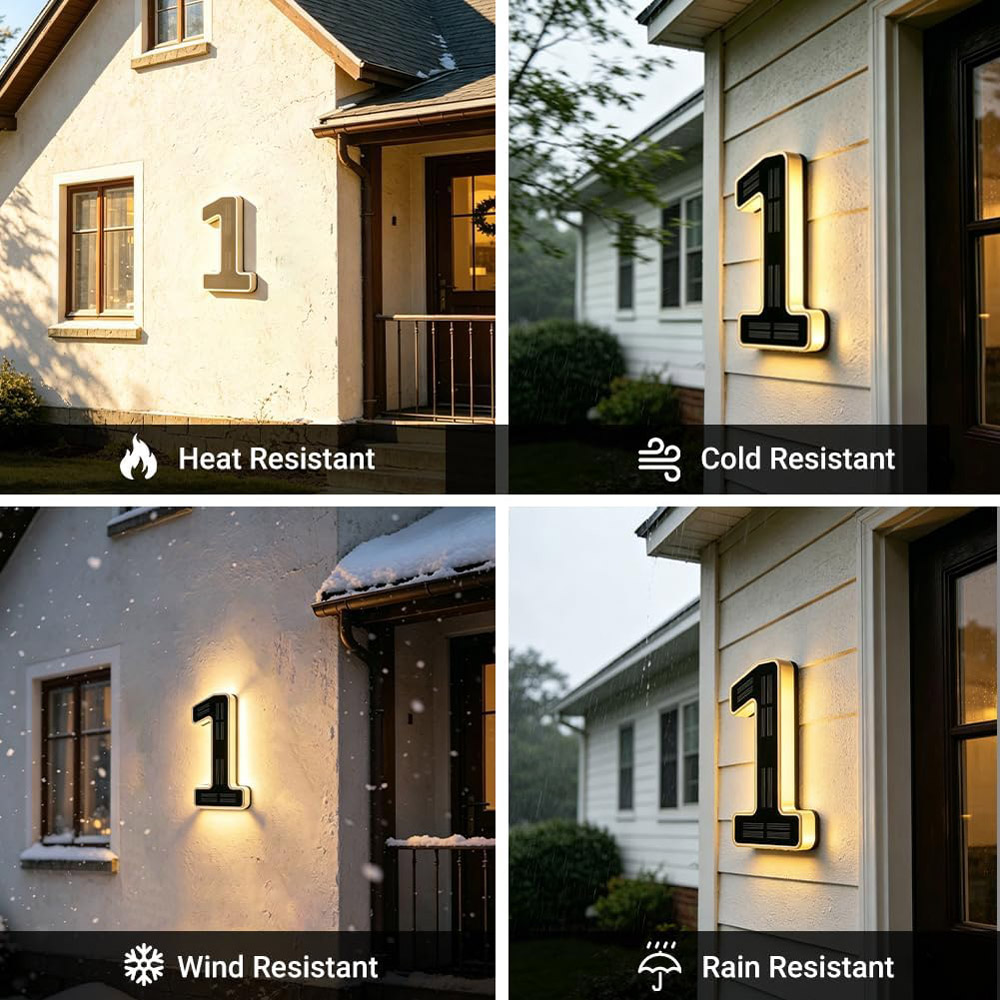 12cm Solar Outdoor House Numbe - огляд і ціна Lighting Decor House