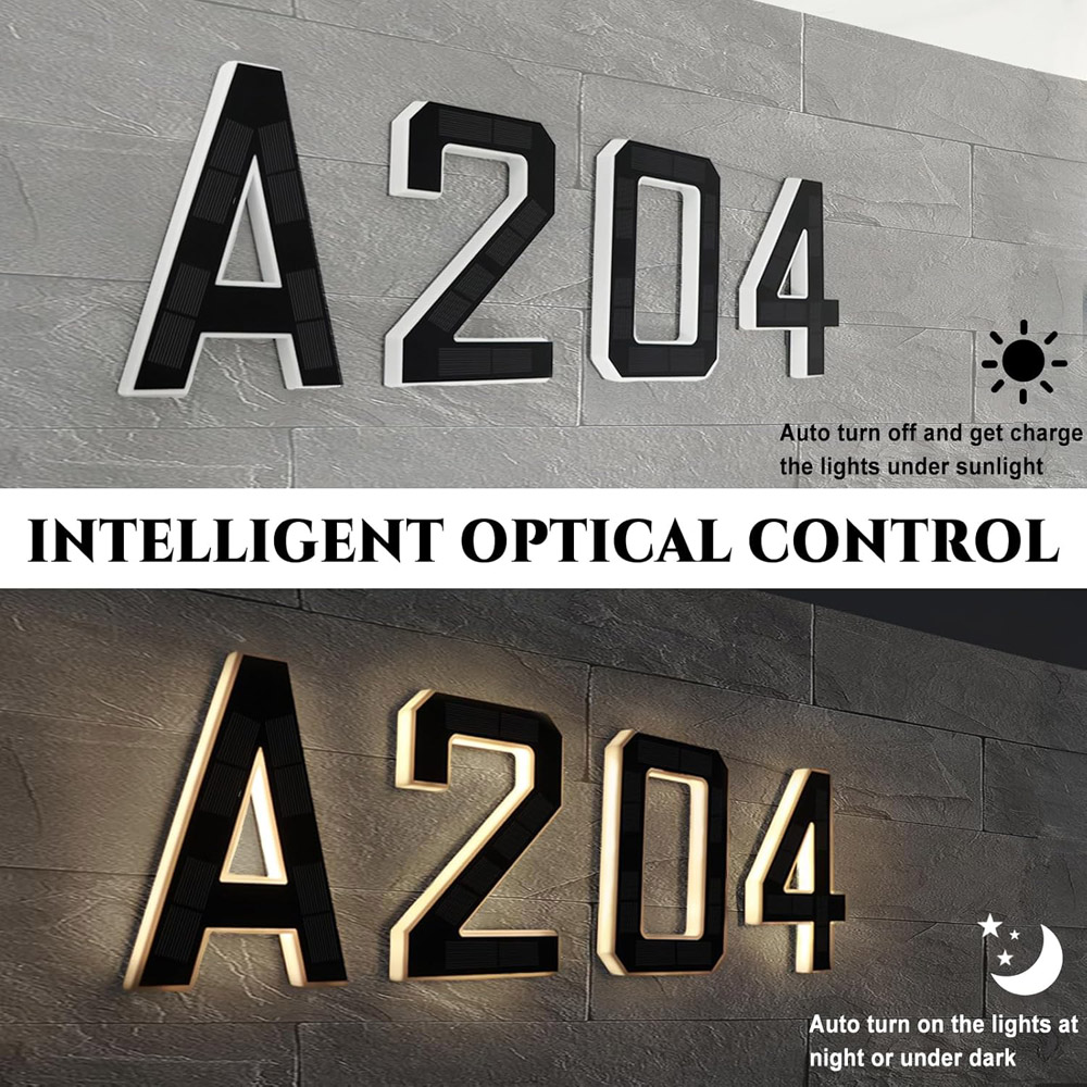 12cm Solar Outdoor House Numbe - огляд і ціна Lighting Decor House