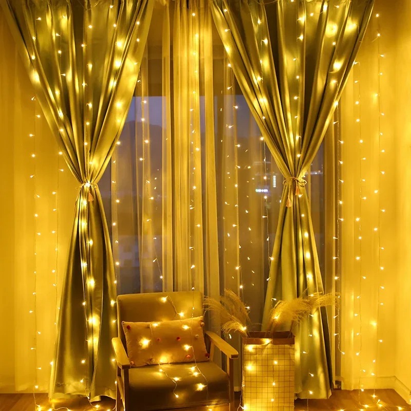 4/6M/8 Mode Curtain Garland on - огляд і ціна Fairy Light Curtain