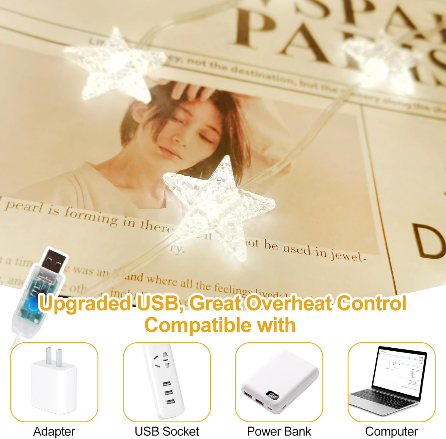 1pc 120 LED Star Curtain Light - огляд і ціна Fairy Light Curtain