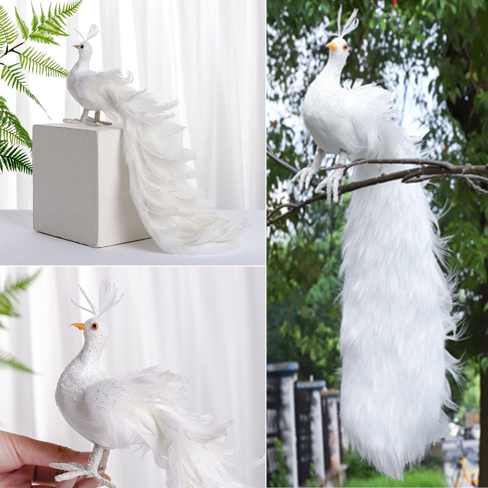Simulation White Peacock Beaut - огляд і ціна Pendant Lighting Christmas Decor