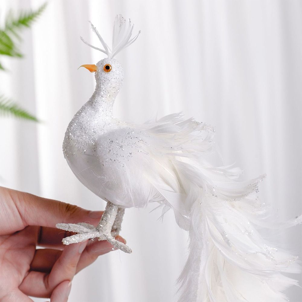 Simulation White Peacock Beaut - огляд і ціна Pendant Lighting Christmas Decor