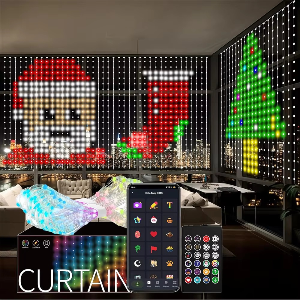 Smart RGB Pixel Curtain Lights - огляд і ціна Fairy Light Curtain