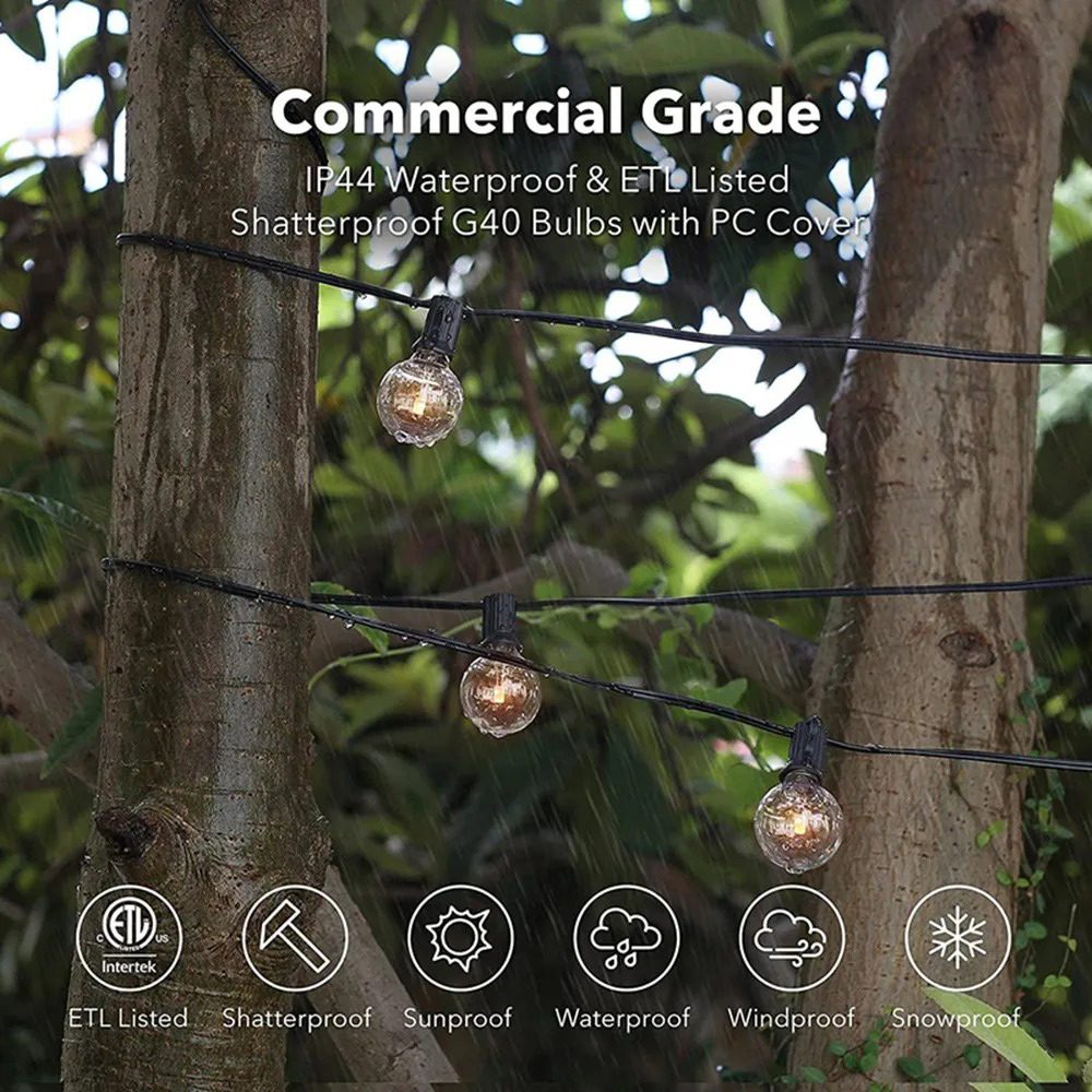 8M/15M G40 Globe String Lights - огляд і ціна String Light Outdoor