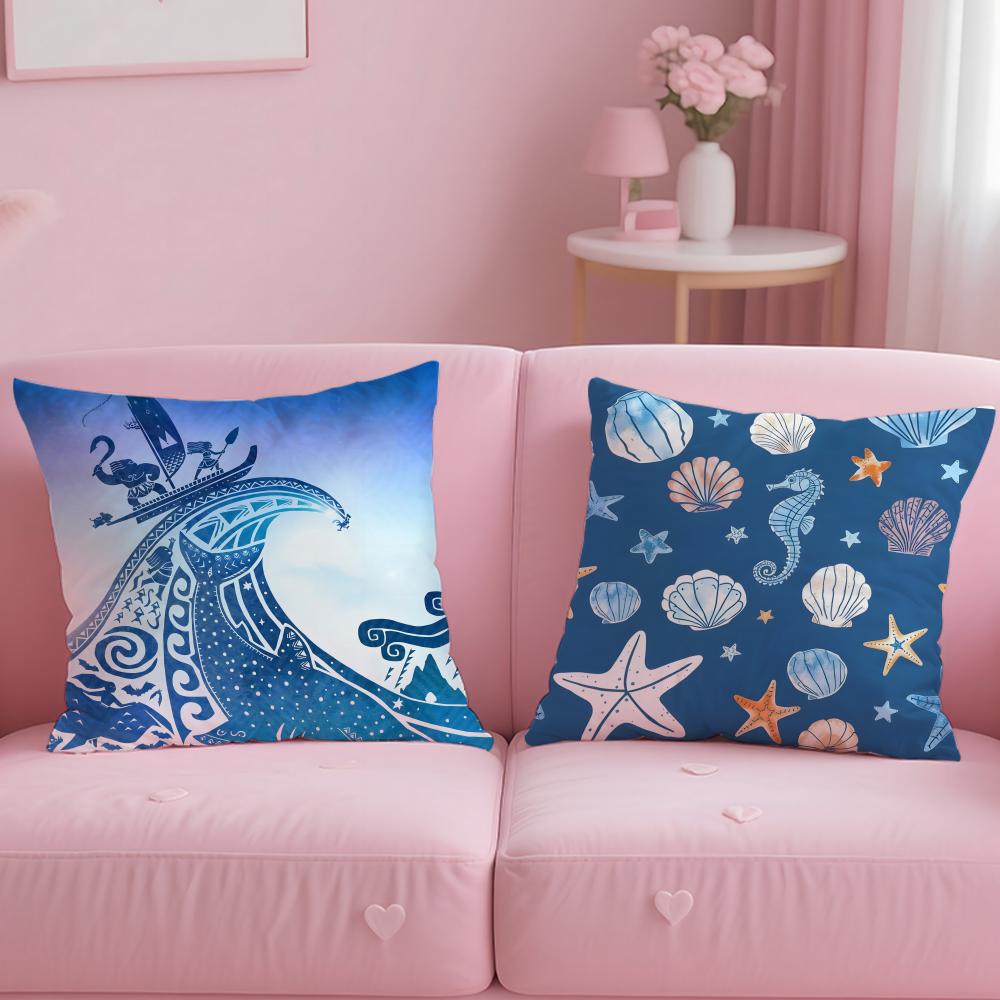 Light blue ocean ripple Cushio - огляд і ціна Lighting Decor And Beyond