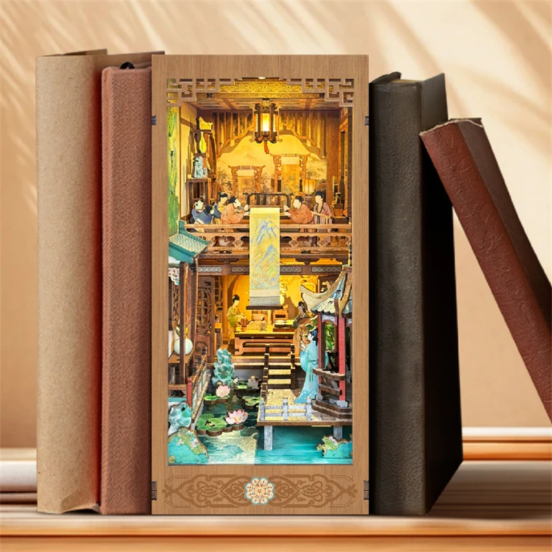 OUZEY Wooden Book Nook Shelf I - огляд і ціна Lighting Decor House