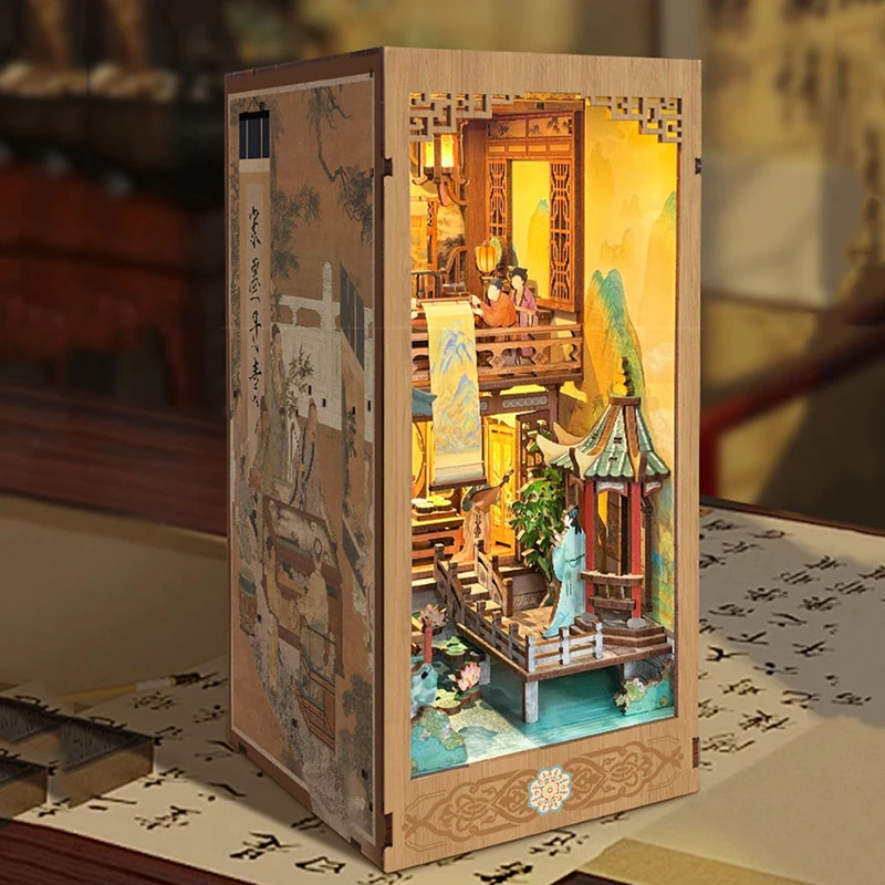 OUZEY Wooden Book Nook Shelf I - огляд і ціна Lighting Decor House
