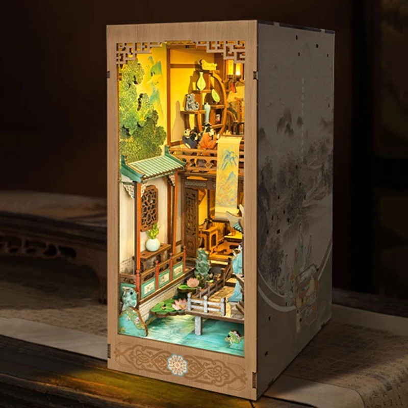 OUZEY Wooden Book Nook Shelf I - огляд і ціна Lighting Decor House
