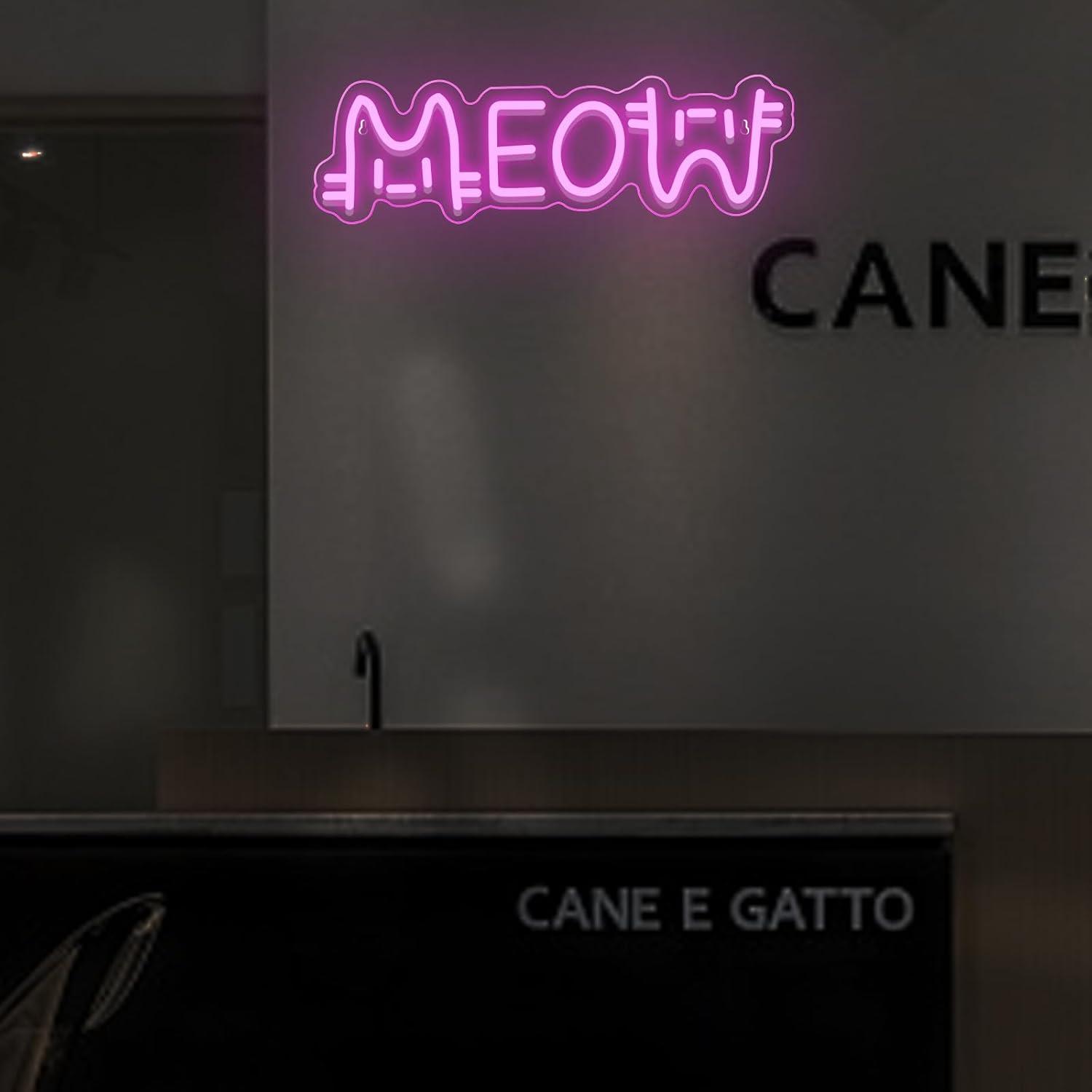Meow Neon Sign Cat USB Powered - огляд і ціна Lighting Decor House