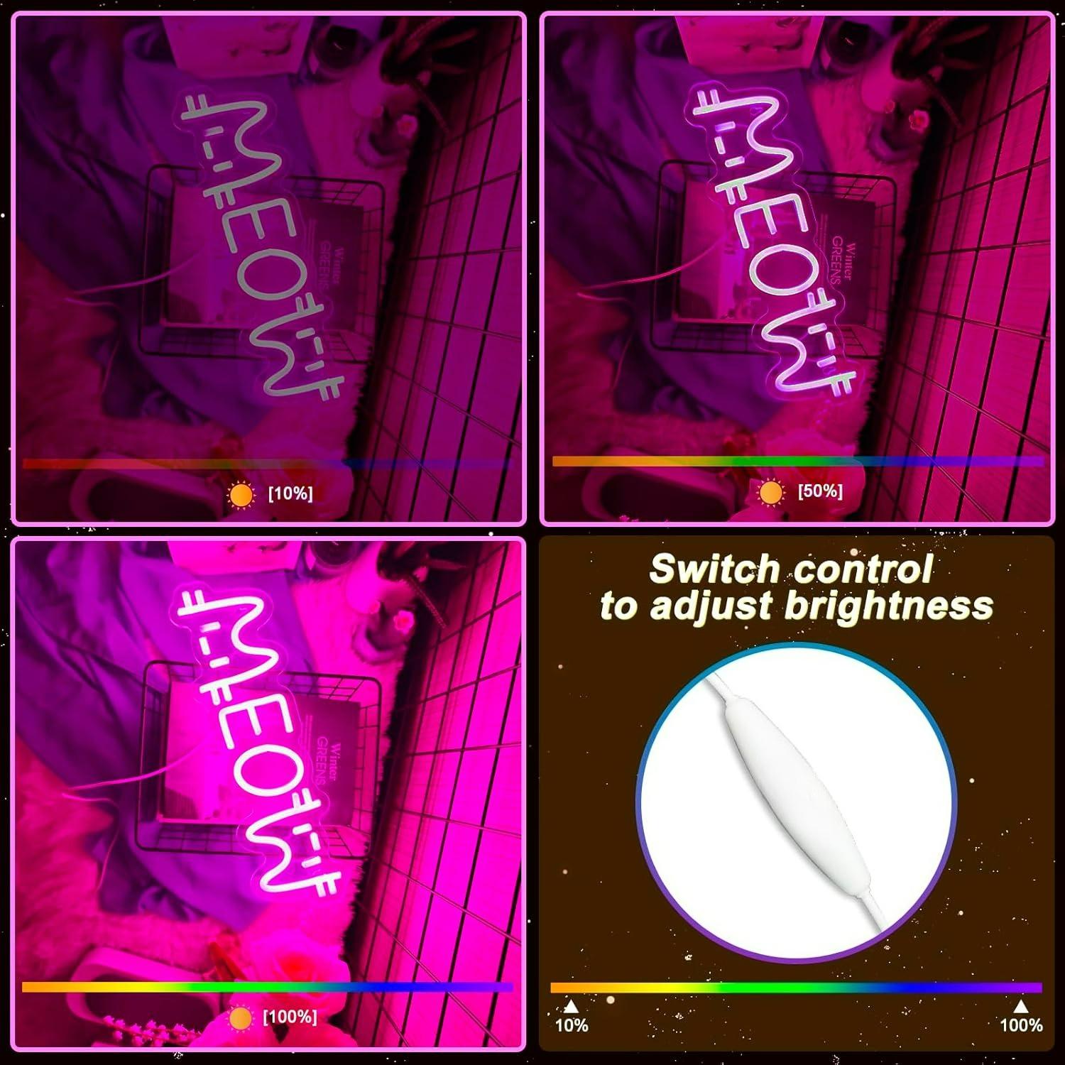 Meow Neon Sign Cat USB Powered - огляд і ціна Lighting Decor House