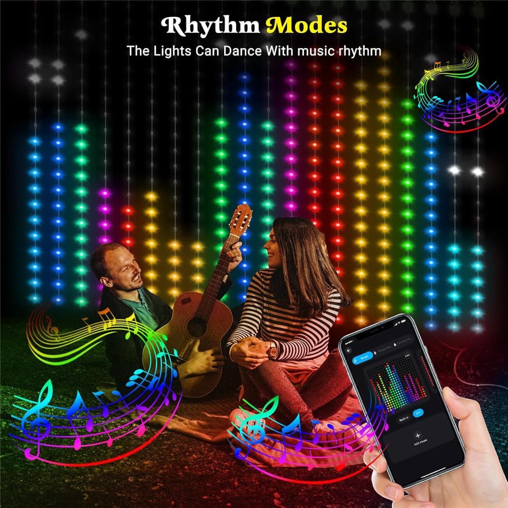 1/2PCS 400LED Curtain Lights L - огляд і ціна String Light Outdoor