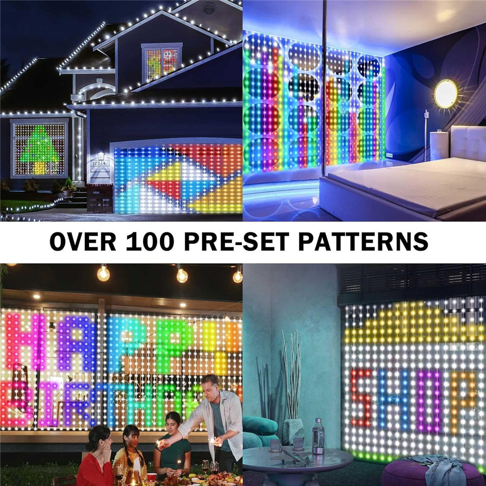 1/2PCS 400LED Curtain Lights L - огляд і ціна String Light Outdoor