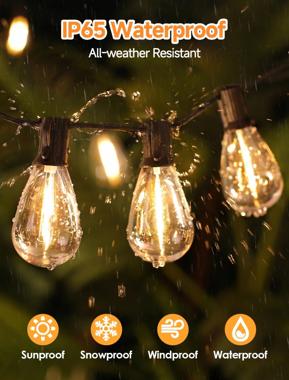 25FT LED Outdoor String Lights - огляд і ціна String Light Outdoor