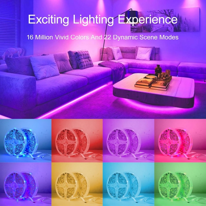 LED Strip Lights Smart RGB Led - огляд і ціна Colour Changing Bulb