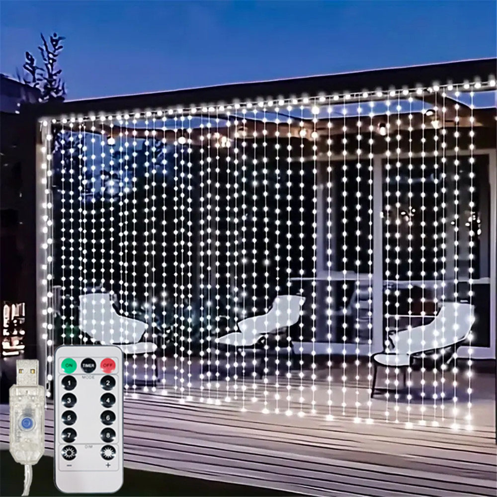 3/6M USB LED Curtain 8Modes Re - огляд і ціна Fairy Light Curtain