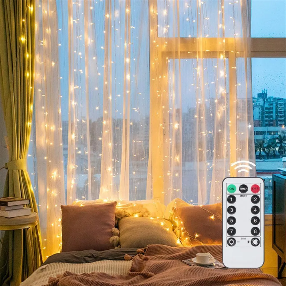 3/6M USB LED Curtain 8Modes Re - огляд і ціна Fairy Light Curtain