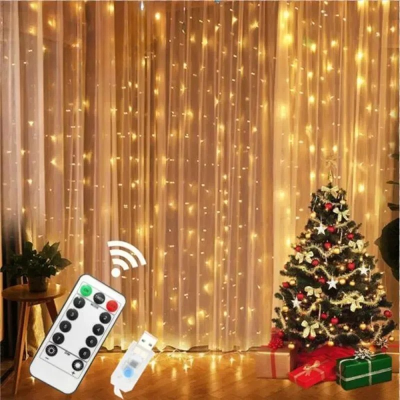 6x3M/3x3m Curtain Garland on T - огляд і ціна Fairy Light Curtain