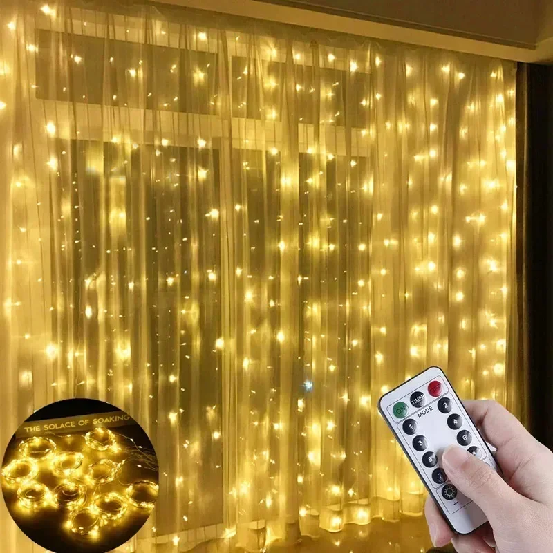 6x3M/3x3m Curtain Garland on T - огляд і ціна Fairy Light Curtain